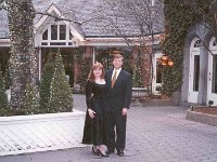 Mike and Laura Schrader behind the Tavern on the Green